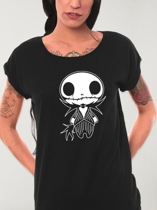 Women T-shirt Black Jack