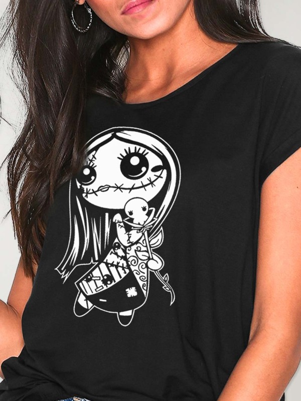 Women T-shirt Black Sally