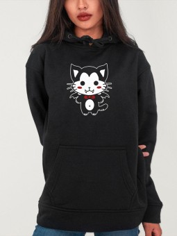 Hoodie Donna Nero Vampire Cat