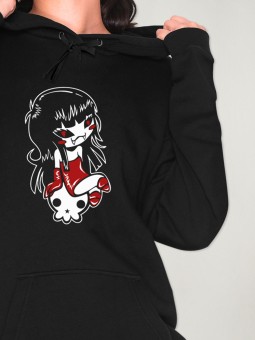 Women Hoodie Black Blood