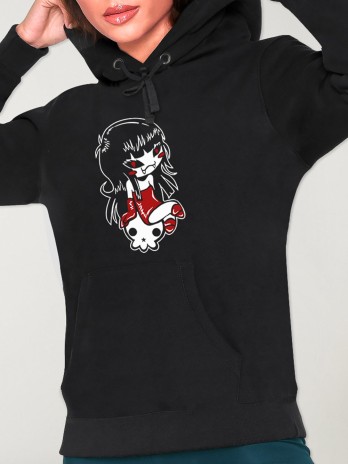 Women Hoodie Black Blood