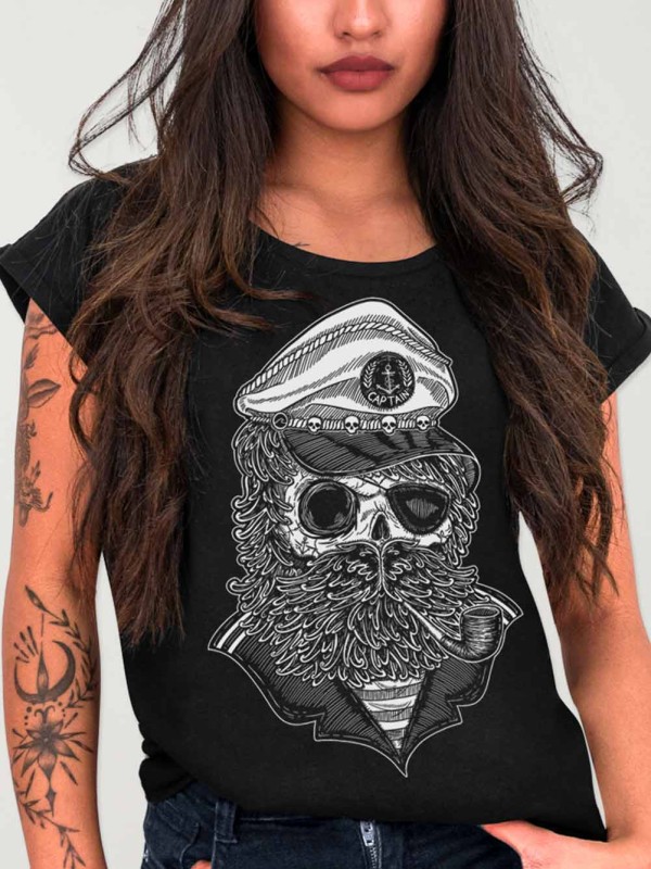 Camiseta de Mujer Negra Walking Dead Sailor