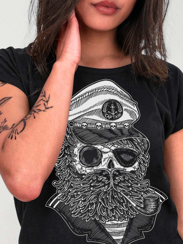 Camiseta de Mujer Negra Walking Dead Sailor