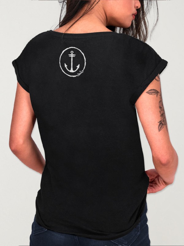 T-shirt Femme Noir Walking Dead Sailor